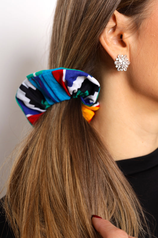 Afrikai mintás hajgumi scrunchie