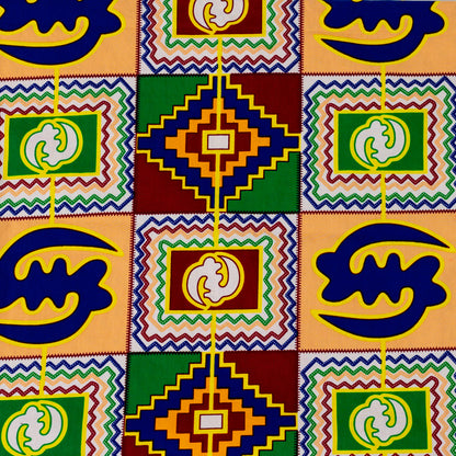 afrikai mintás színes egyenes sál adinkra