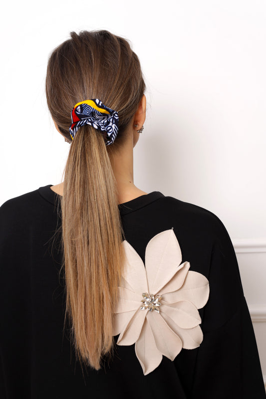 Afrikai mintás hajgumi scrunchie