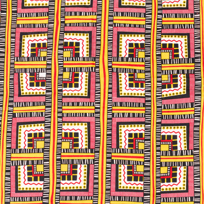 afrikai mintás színes egyenes sál viselés ritmika