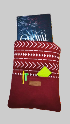 Zengés könyvtok e-konyvolvasó tartó színes mintás egyedi afrikai textil